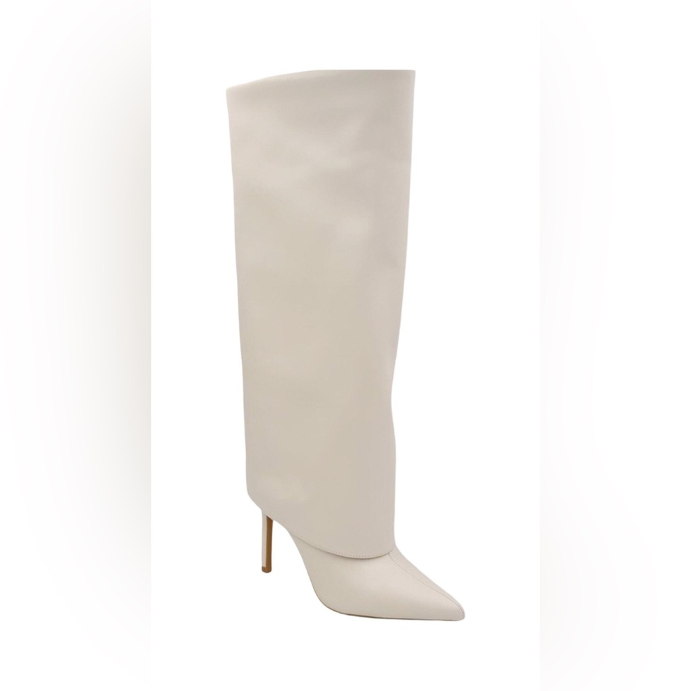INC International Concepts Cream Heeled Boots